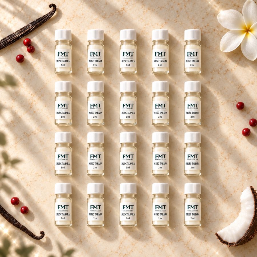 Illustration du pack Musc Tahara : 20 flacons de 2 ml, sans boîte